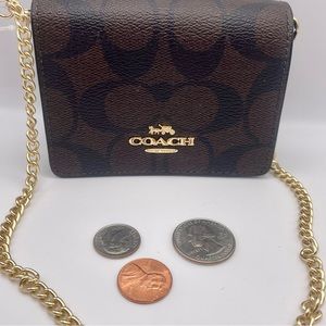 Couch Mini Wallet On A Chain In Signature Canvas